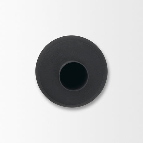 Veda Large Black Metal Geometric Vase from Mercana - Luna Furniture