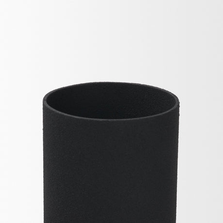 Veda Large Black Metal Geometric Vase from Mercana - Luna Furniture