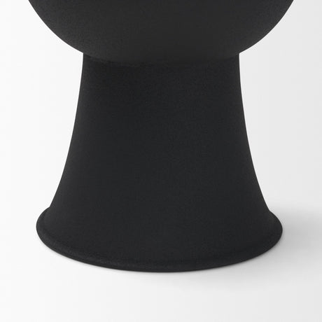Veda Large Black Metal Geometric Vase from Mercana - Luna Furniture