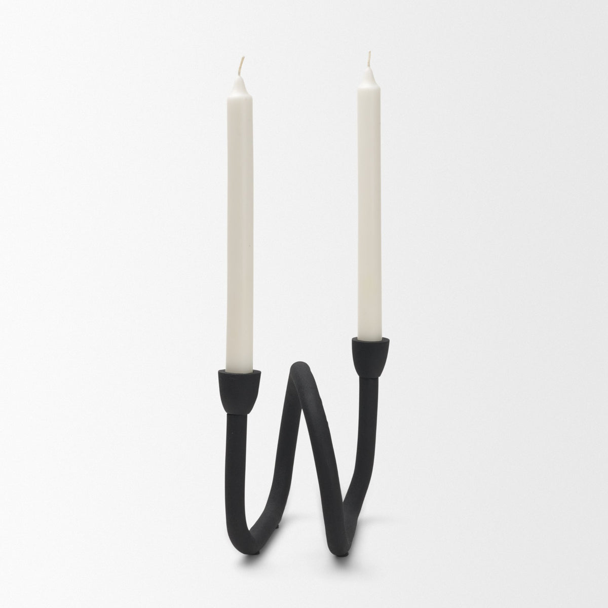 Serpens Black Metal Large Candleholder from Mercana - Luna Furniture