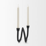 Serpens Black Metal Large Candleholder from Mercana - Luna Furniture