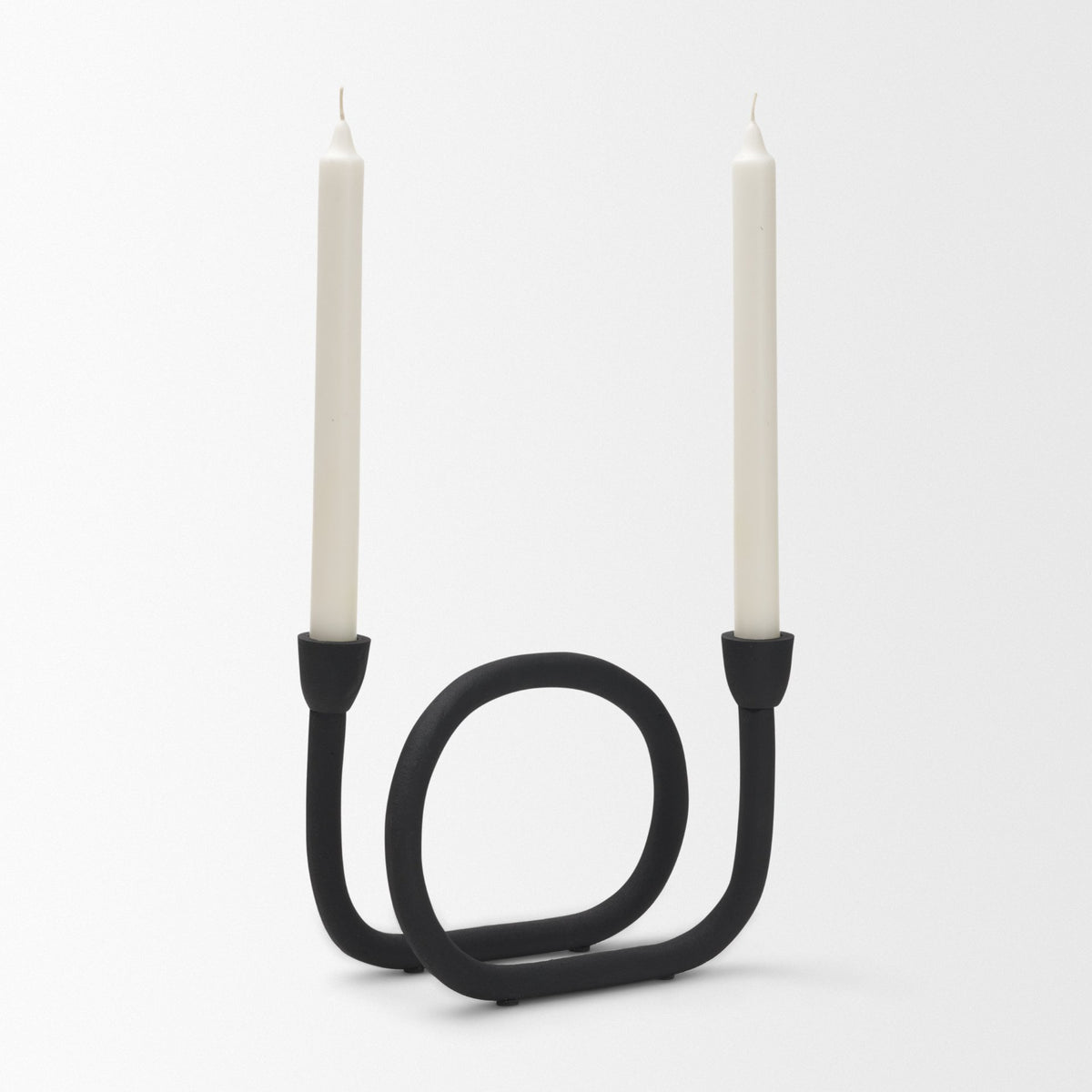 Serpens Black Metal Large Candleholder from Mercana - Luna Furniture