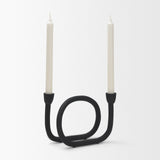 Serpens Black Metal Large Candleholder from Mercana - Luna Furniture