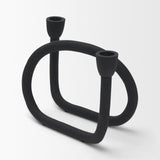 Serpens Black Metal Large Candleholder from Mercana - Luna Furniture