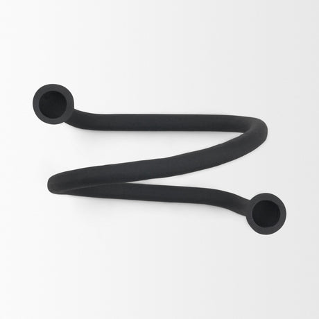 Serpens Black Metal Large Candleholder from Mercana - Luna Furniture