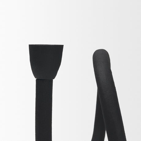 Serpens Black Metal Large Candleholder from Mercana - Luna Furniture