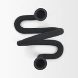 Serpens Black Metal Narrow Candle Holder from Mercana - Luna Furniture