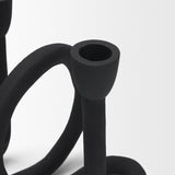 Serpens Black Metal Narrow Candle Holder from Mercana - Luna Furniture