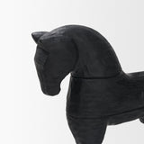 Equus Black Wooden Horse Decorative Object