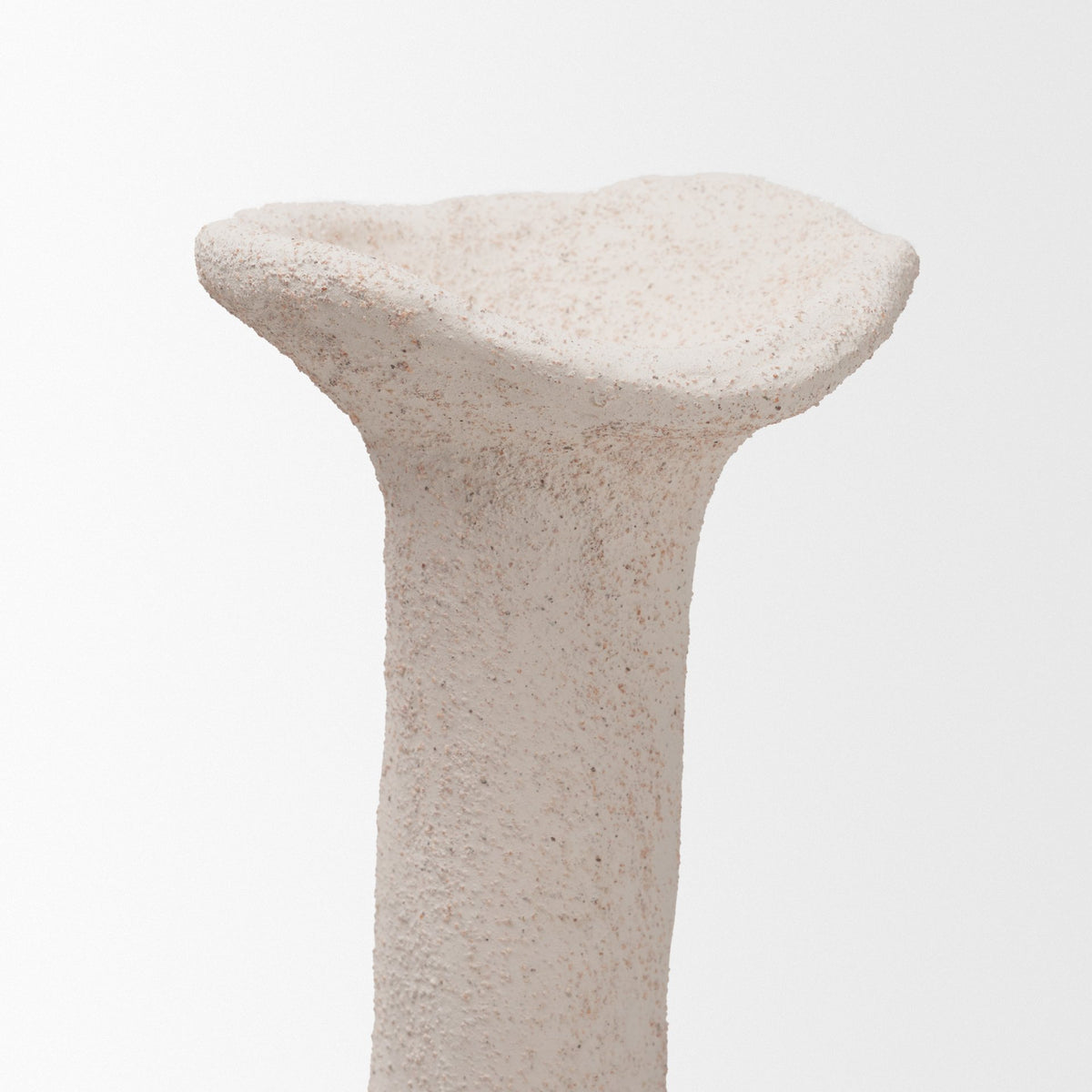 Runa Large Cream Ceramic Rustic Decorative Bottle