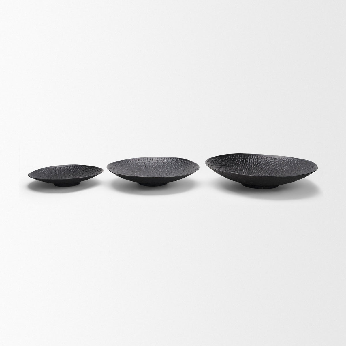 Patera Hammered Iron Metal Decorative Bowls (Set of 3)