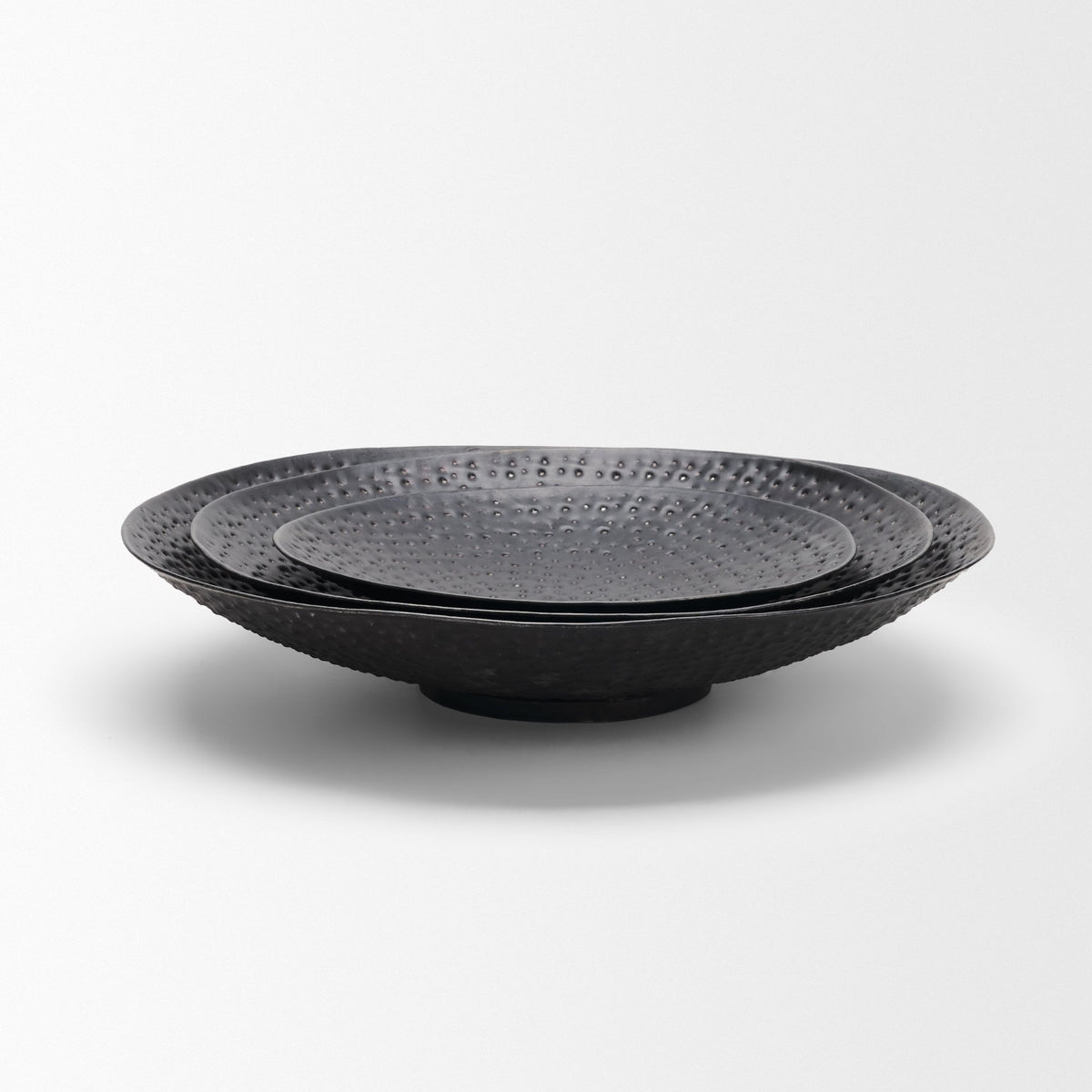 Patera Hammered Iron Metal Decorative Bowls (Set of 3)