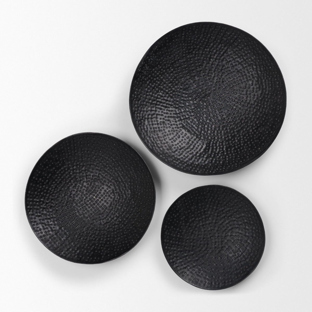 Patera Hammered Iron Metal Decorative Bowls (Set of 3)