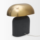Liorre Textured Black Metal Base w/ Gold Metal Shade 1-Light Table Lamp from Mercana - Luna Furniture