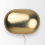 Liorre Textured Black Metal Base w/ Gold Metal Shade 1-Light Table Lamp from Mercana - Luna Furniture