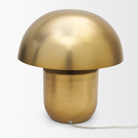 Orlo 15.4" Gold Metal Mushroom Table Lamp from Mercana - Luna Furniture