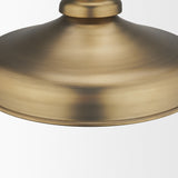 Keller Wide Antiqued Brass Metal 1-Light Pendant from Mercana - Luna Furniture