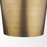 Keller Tall Antiqued Brass Metal 1-Light Pendant from Mercana - Luna Furniture