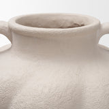 Syros Twisted Tall Cream Ceramic Urn Vase
