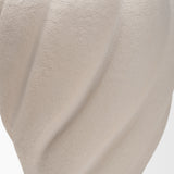 Syros Twisted Tall Cream Ceramic Urn Vase