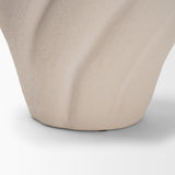 Syros Twisted Tall Cream Ceramic Urn Vase