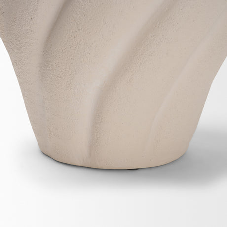 Syros Twisted Tall Cream Ceramic Urn Vase from Mercana - Luna Furniture