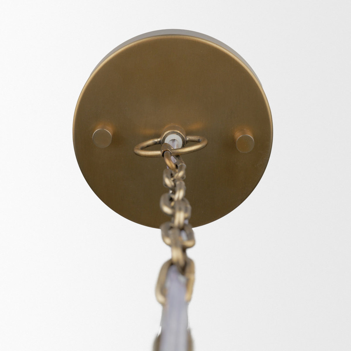 Keller Tall Antiqued Brass Metal 1-Light Pendant from Mercana - Luna Furniture