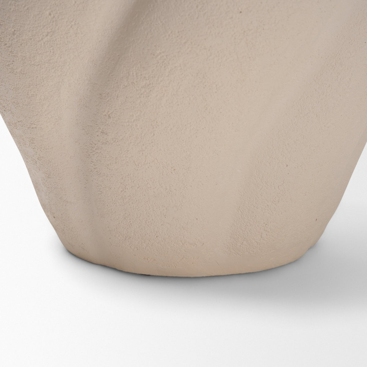 Syros Twisted Small Cream Ceramic Urn Vase