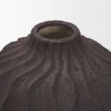 Tidal Short Ceramic Rippled Decorative Vase