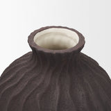 Tidal Medium Ceramic Rippled Decorative Vase
