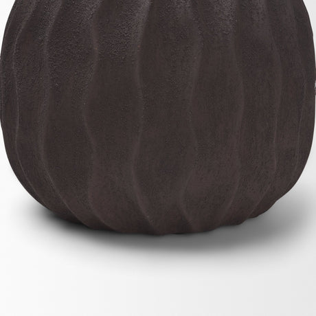 Tidal Medium Ceramic Rippled Decorative Vase from Mercana - Luna Furniture