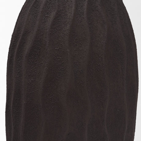 Tidal Tall Ceramic Rippled Decorative Vase from Mercana - Luna Furniture