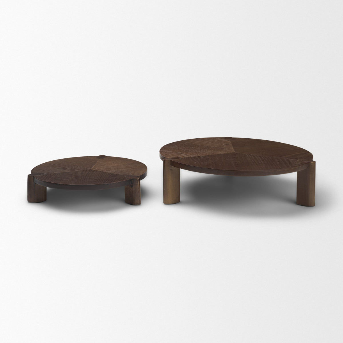 Stow Dark Brown Walnut Wood Risers (Set of 2) from Mercana - Luna Furniture