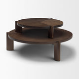 Stow Dark Brown Walnut Wood Risers (Set of 2) from Mercana - Luna Furniture