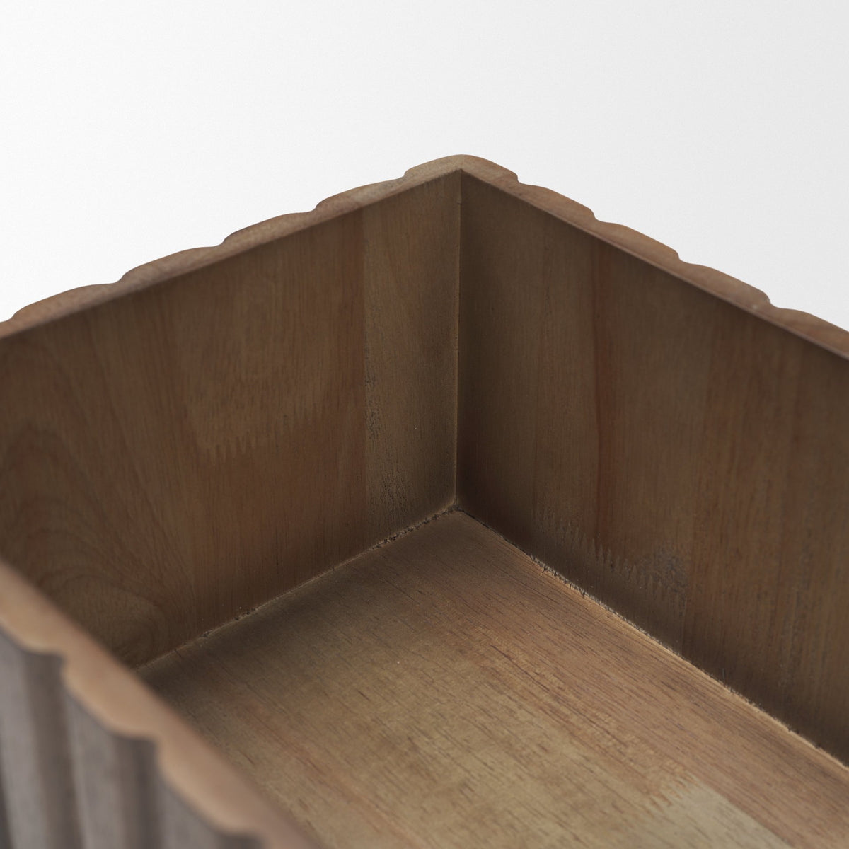 Strata Fluted Walnut Wood Decorative Box Set from Mercana - Luna Furniture