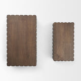 Strata Fluted Walnut Wood Decorative Box Set from Mercana - Luna Furniture