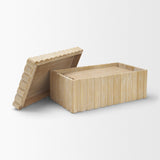 Strata Fluted White-Washed Wood Decorative Box Set