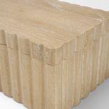 Strata Fluted White-Washed Wood Decorative Box Set