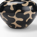 Bosma Black and Cream Ceramic Urn from Mercana - Luna Furniture