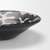 Bosma Black and Cream Ceramic Decorative Bowl from Mercana - Luna Furniture