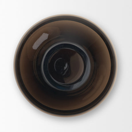 Aurel Small Brown Glass Vase from Mercana - Luna Furniture