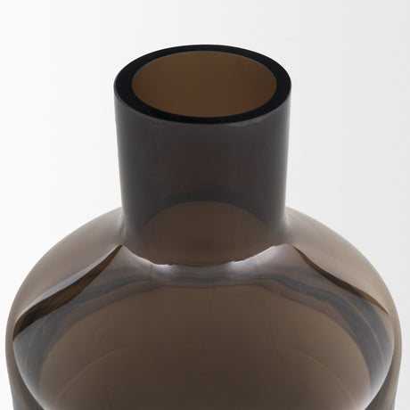 Aurel Small Brown Glass Vase from Mercana - Luna Furniture
