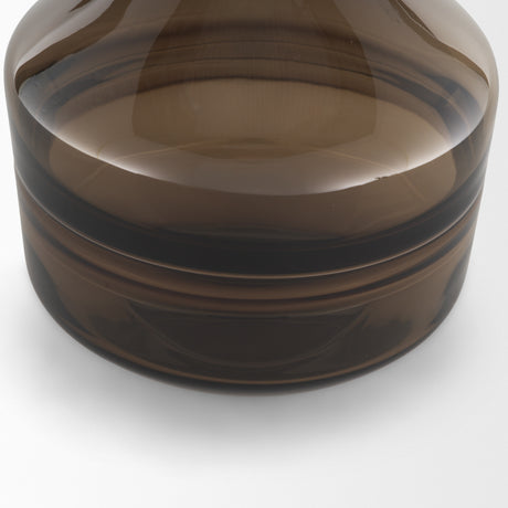Aurel Small Brown Glass Vase from Mercana - Luna Furniture