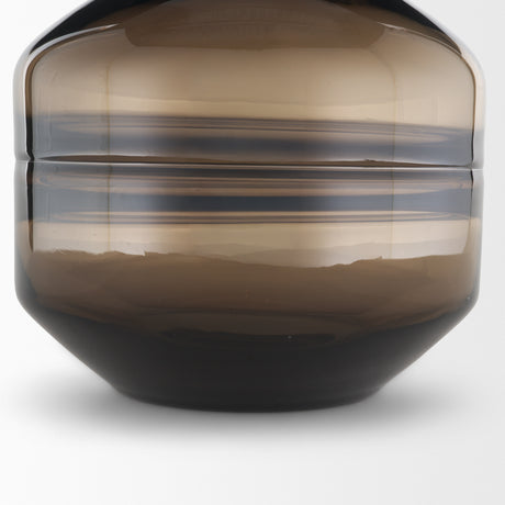 Aurel Small Brown Glass Vase from Mercana - Luna Furniture