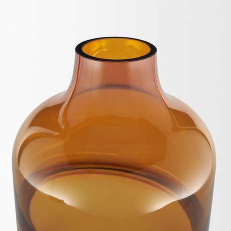 Aurel Tall Orange Glass Vase from Mercana - Luna Furniture