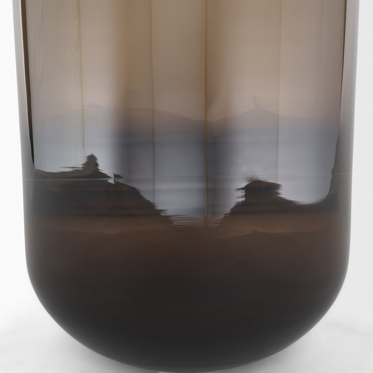 Aurel Tall Brown Glass Vase from Mercana - Luna Furniture