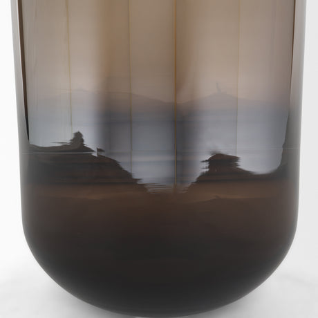 Aurel Tall Brown Glass Vase from Mercana - Luna Furniture