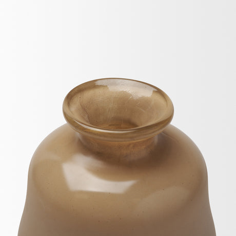 Dune Matte Brown Glass Vase from Mercana - Luna Furniture