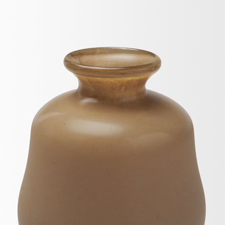 Dune Matte Brown Glass Vase from Mercana - Luna Furniture