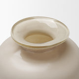 Dune Matte White Glass Vase from Mercana - Luna Furniture